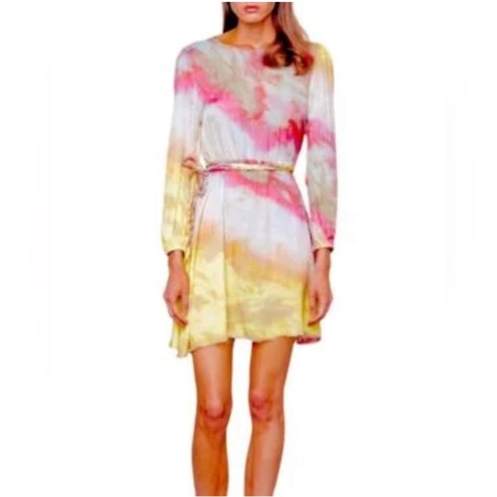 SUNDAYS by Anthropologie Silky Watercolor Dress, Size 1 (Small), EUC